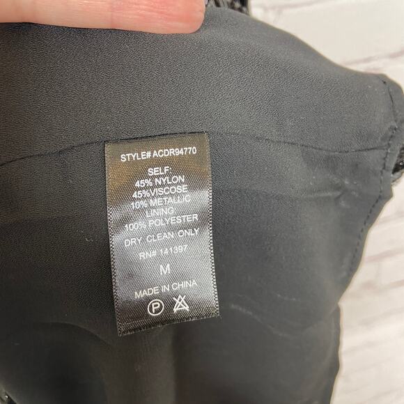 ASTR the Label Black Molly Dress Velvet Stripe Sleeveless Womens Medium New Date - Picture 7 of 7